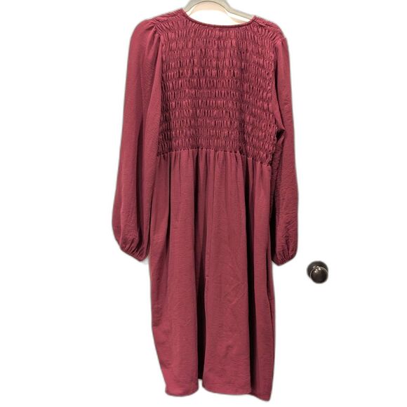 đź‘—Cotton Bleu Smocked Cottagecore Midi Dress | Curvy Fit 1X | Made in USA - Picture 1 of 7